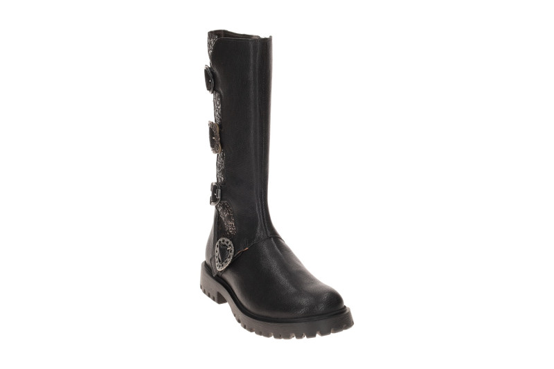Think Trento Stiefel schwarz Effekt Schnallen 1433