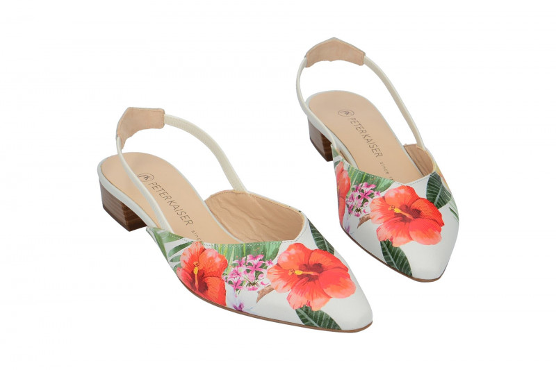 Peter Kaiser Sling Pumps Carsta weiß tropica 22177/980