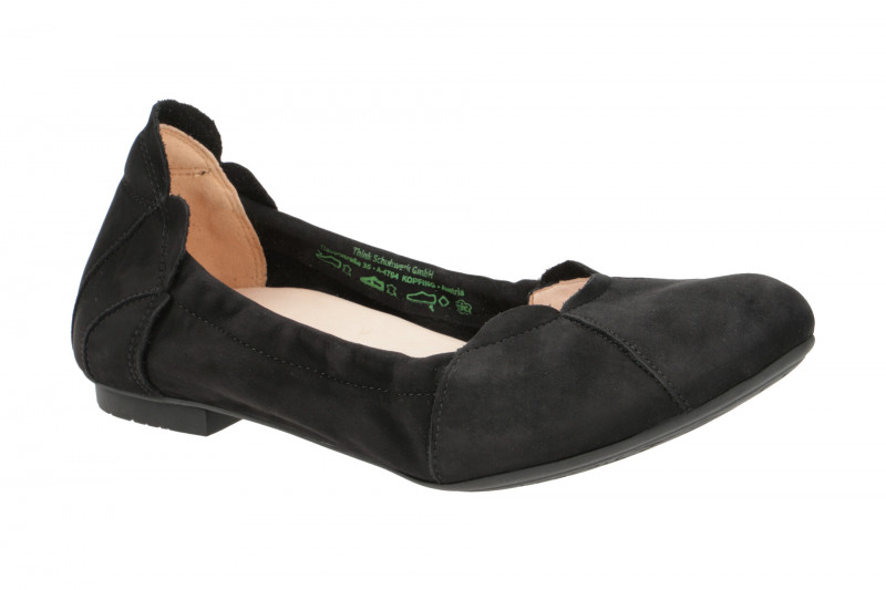 Think Balla Ballerinas Slipper schwarz Nubuck