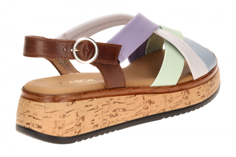 Gabor Plateau Sandalen bunt Glattleder 82.743.24