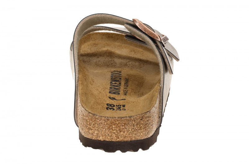 Birkenstock Arizona Pantolette taupe braun metallic SCHMAL 1029439