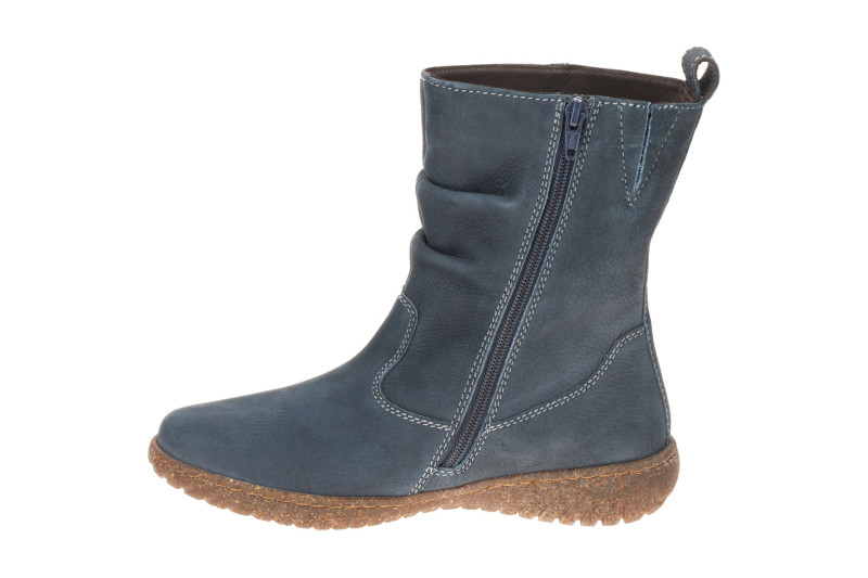 Josef Seibel Angelina Damen Stiefel blau H-Weite Nubuck
