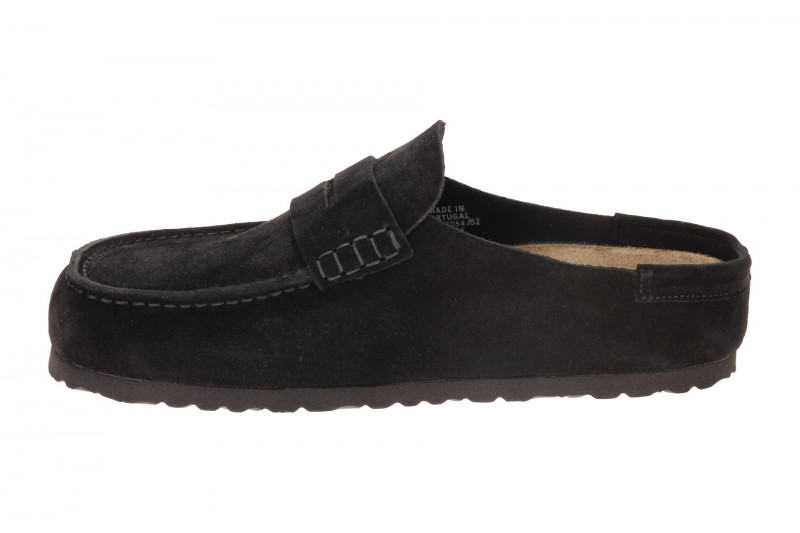 Birkenstock Naples Wrapped Mokassin Clog Pantolette schwarz Normal-Weit