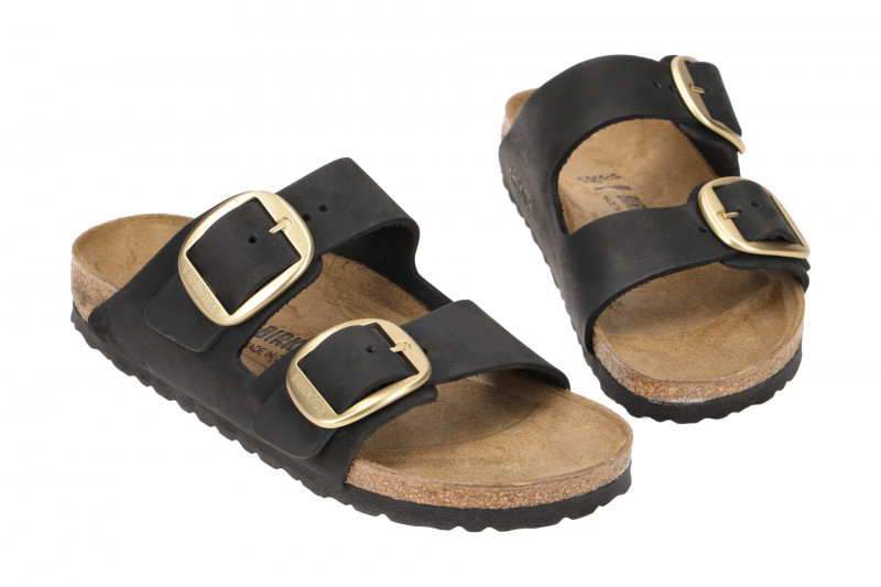 Birkenstock Arizona Big Buckle Pantolette schwarz SCHMAL 1023290
