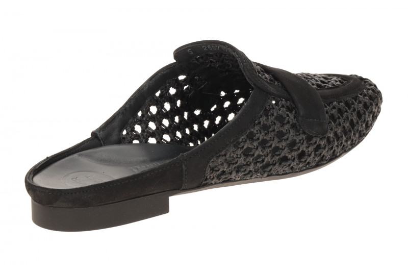 Paul Green Pantoletten Mules schwarz geflochten 6207
