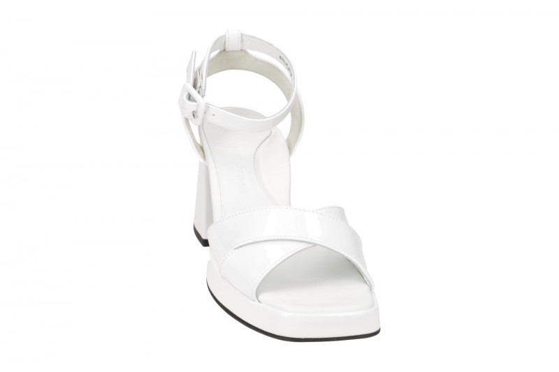 Paul Green Plateau Sandalette weiß Kunstlack 6027