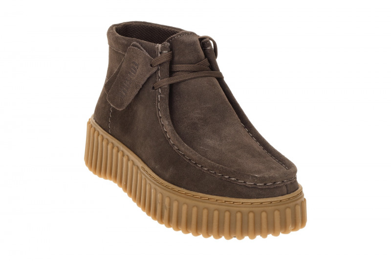 Clarks Torhill Moss Schuhe Mokassin dunkelbraun Velour 26185345