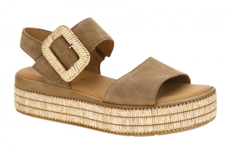 Gabor Fashion Plateau Sandalette braun Bast 84.562.14