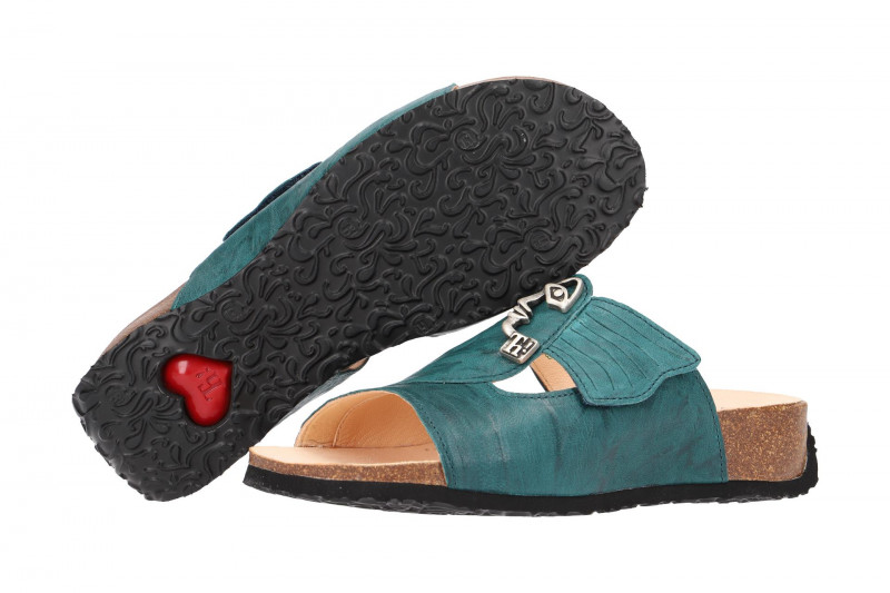 Think Mizzi Pantolette türkis blau Klett 3-83351-87