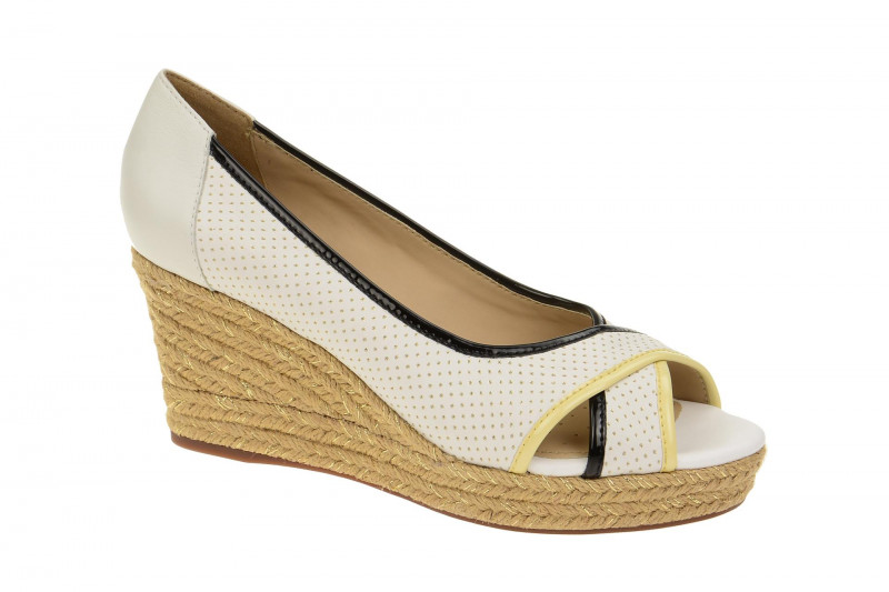 Geox Keil Plateau Pumps weiß