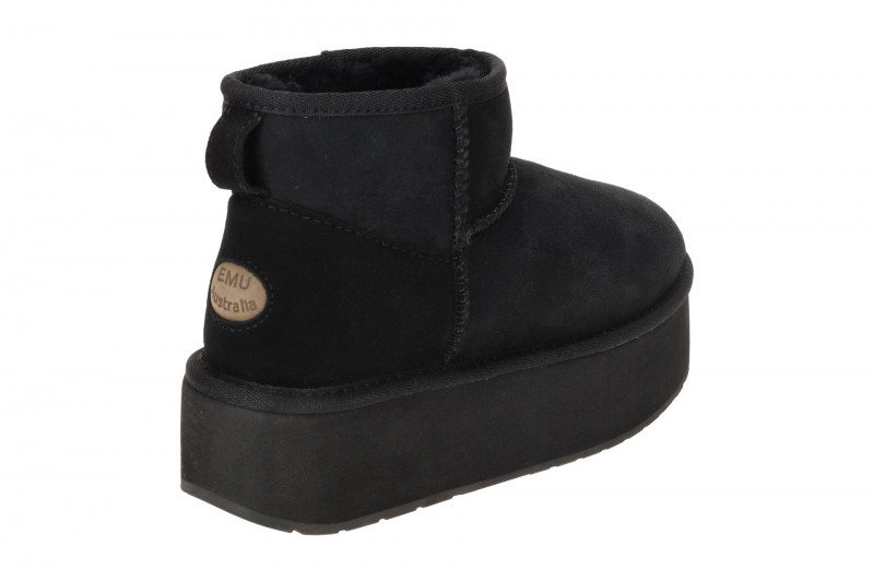 EMU Stinger Micro Flatform Stiefel schwarz Plateau Boots