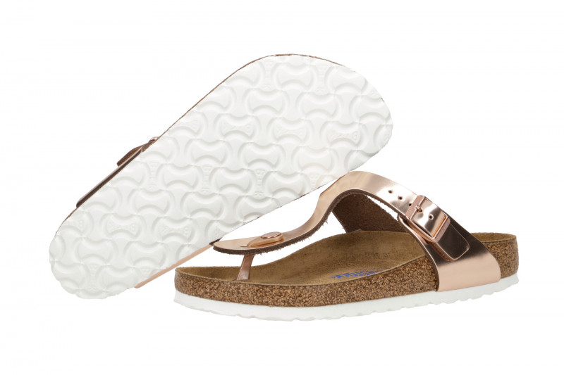 Birkenstock Gizeh BS Pantolette kupfer metallic 1018970