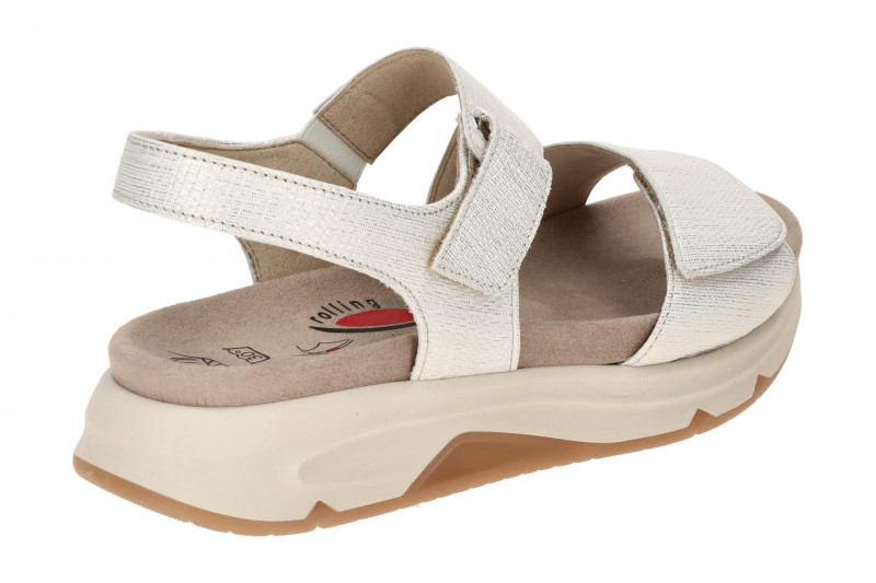 Gabor RollingSoft Sandale weiß silber 86.885.80