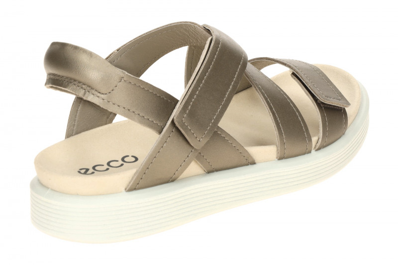 Ecco Soft Sandalen grau metallic Kreuzriemen 238813