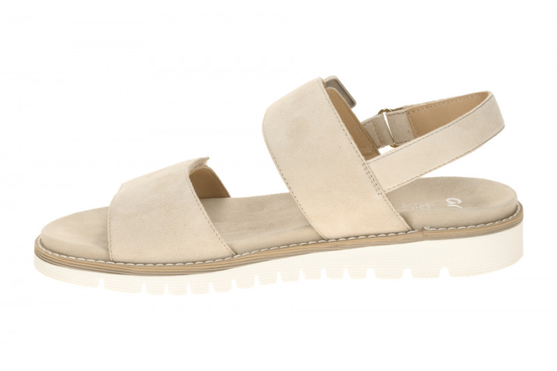 ara Kent Sandale beige Klett Samt 12-28134