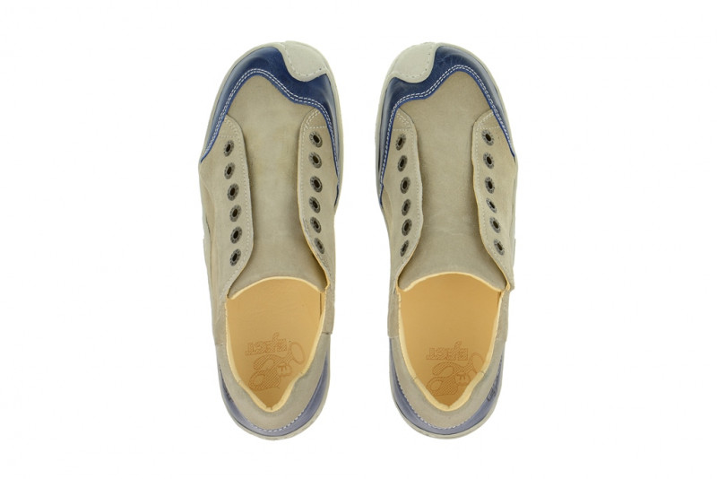 Eject Skat Schuhe Slipper beige blau