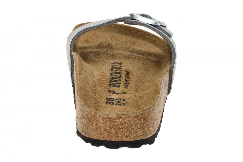 Birkenstock Madrid Pantolette silber grau SCHMAL 40413