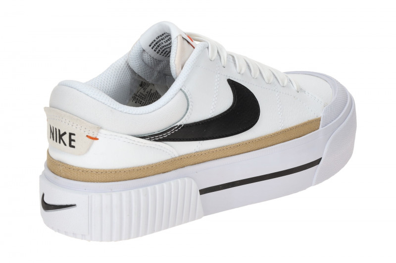 NIKE Court Legacy Lift Sneaker weiß schwarz Damen Plateau