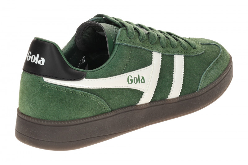 Gola Viper Schuhe Sneakers grün weiß Herren Velour CMB735