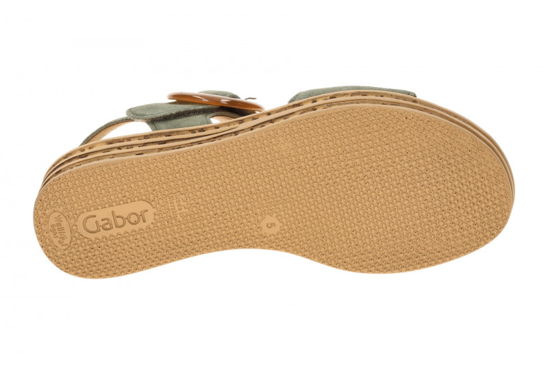 Gabor Sandalen grün Velour Kork 84.550.19