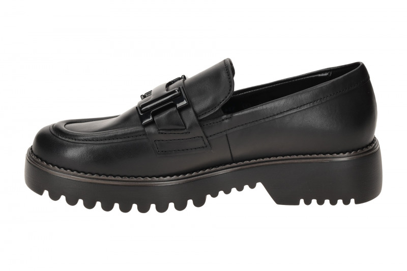 Gabor Schuhe Mokassin Slipper schwarz Glattleder 72.452.57