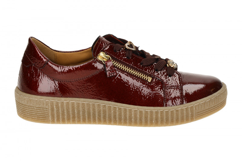 Gabor Schuhe Sneaker bordo rot Lack Schmuck 73.339.95