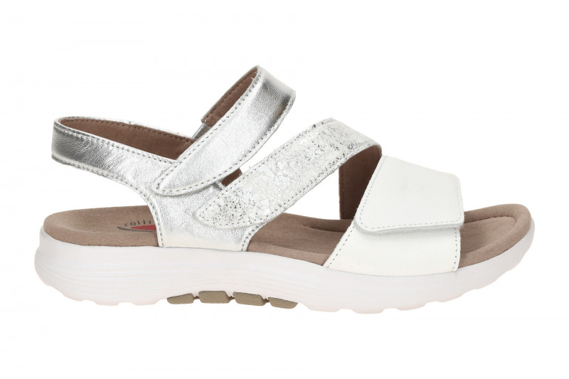 Gabor RollingSoft Sandale weiß silber 86.813.51