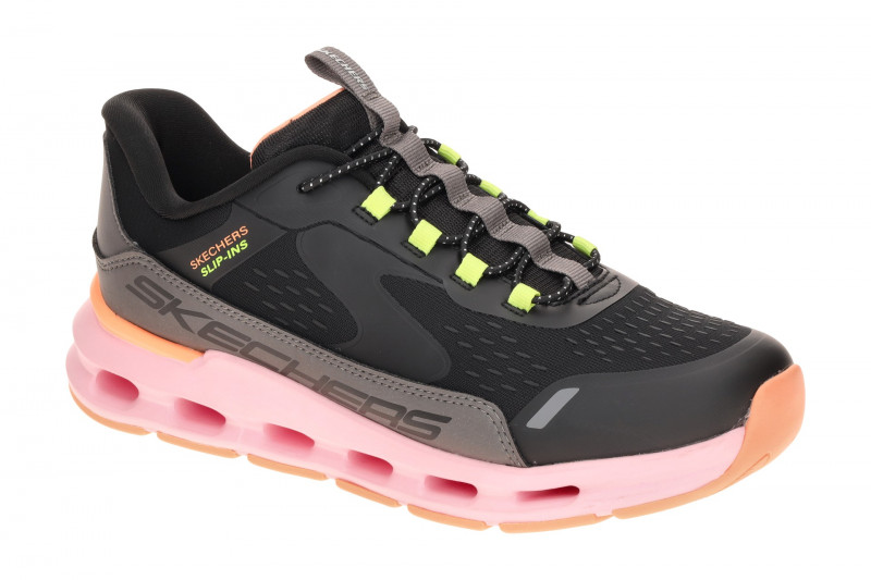 Skechers Glide Step Kinder Schuhe schwarz pink Slip-Ins 303654L