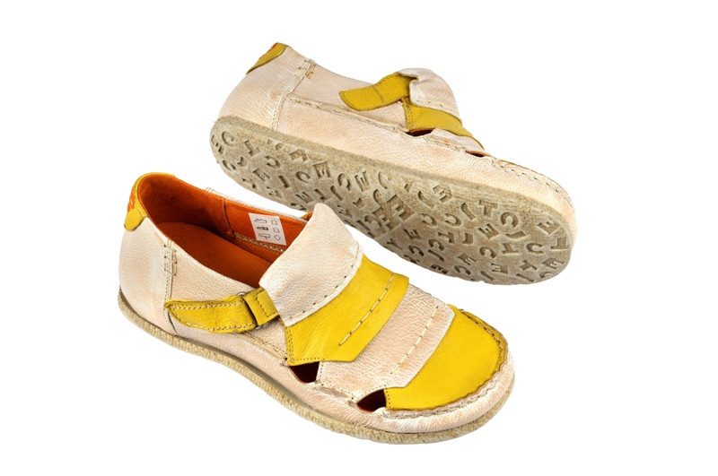 Eject Sony3 E-12091 Slipper weiß / gelb