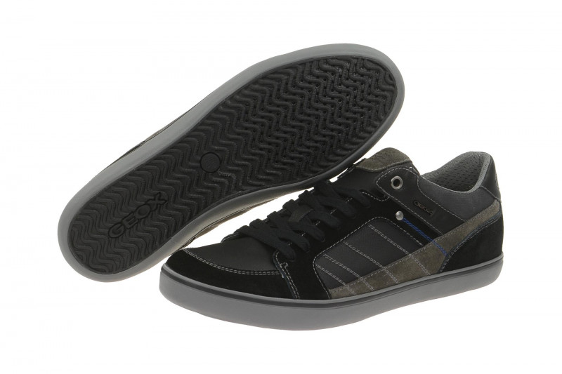 Geox Respira Box F Sneakers in schwarz grau Herrenschuhe