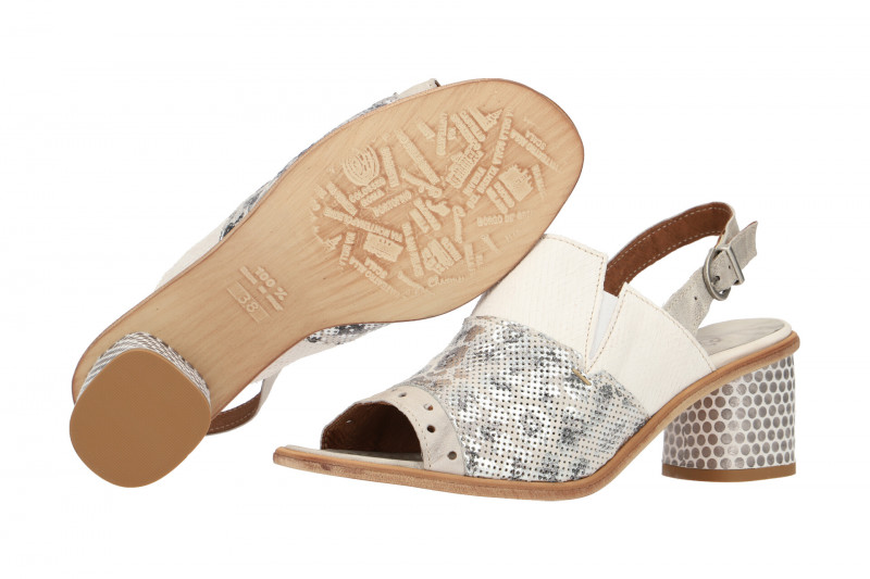Charme Sandale weiß grau 0482R