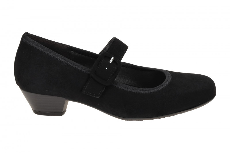Gabor Malta Pumps schwarz matt H-Weite Velour