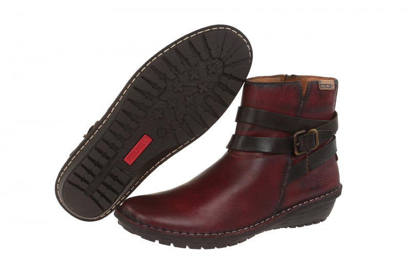 Pikolinos Damen Komfort Stiefelette Wabana rot