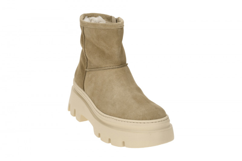 Paul Green Winter Stiefelette beige grain Velour 8113