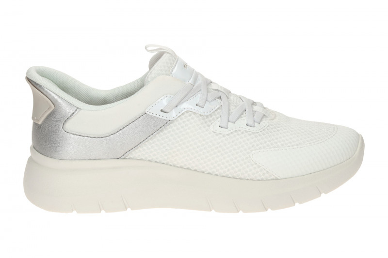 Geox Plummery Schuhe Slipper weiß silber Damen FASTin D670JB