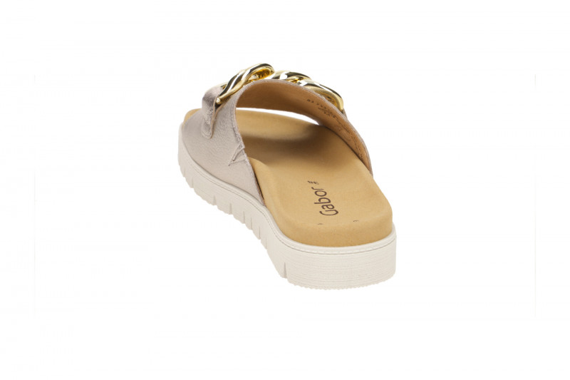 Gabor Glamour Pantolette grau gold 43.743.62