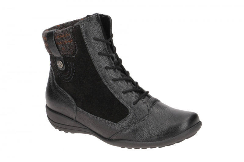 Waldläufer Katja Warmfutter Stiefeletten schwarz K-Weite