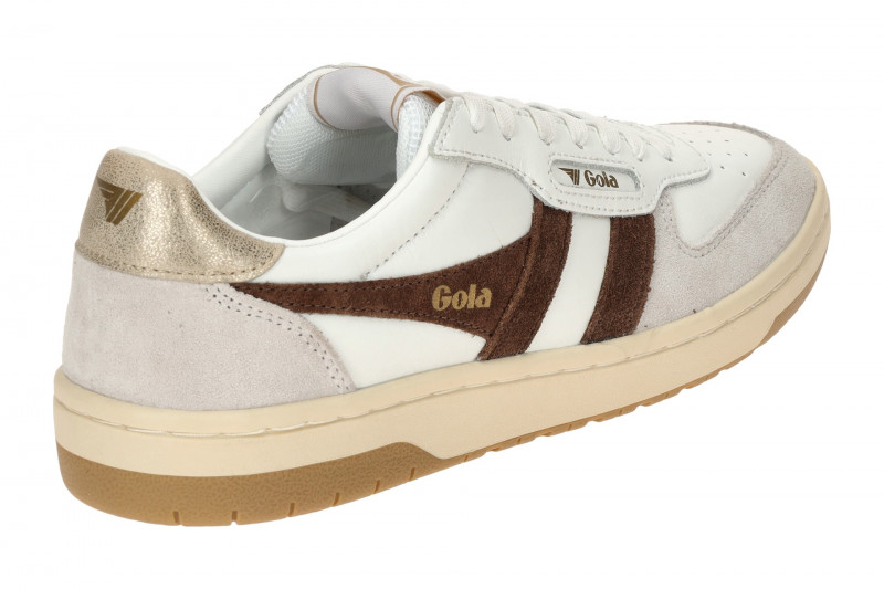 Gola Hawk Schuhe Sneakers weiß braun Damen CLB336