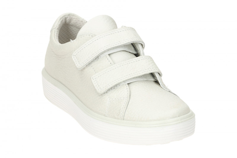 Ecco Soft 60 Kinder Schuhe Slipper weiß Klett 713812