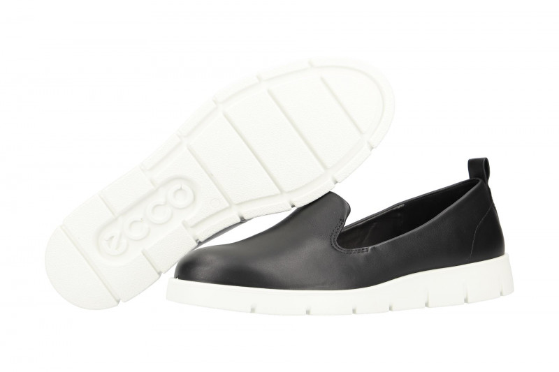 Ecco Slipper Schuhe Bella schwarz weiß