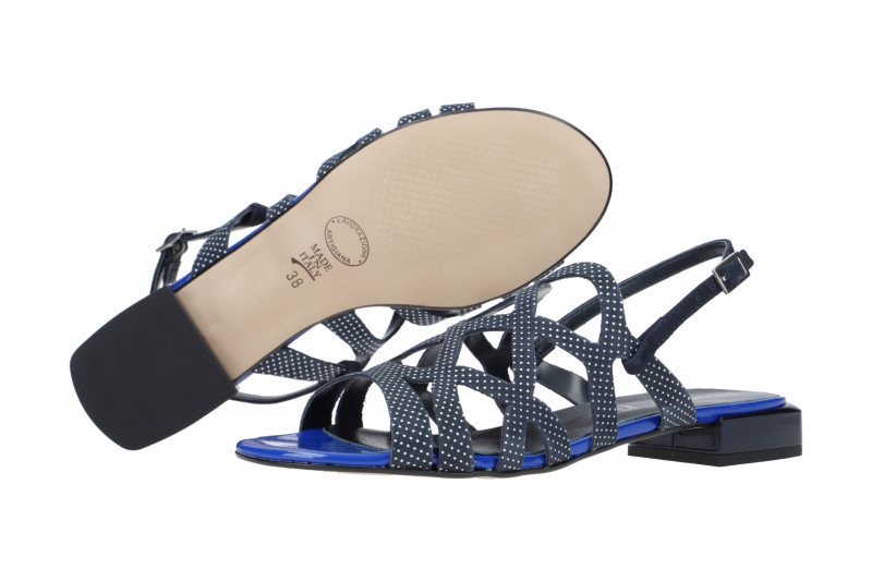 Linea Uno Sandalette blau weiß F1181