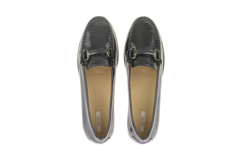 Geox Respira Elidia B Damen Slippers in dunkelblau Lackleder