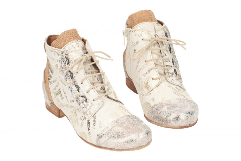 Charme Stiefelette weiß gold-metallic 0165
