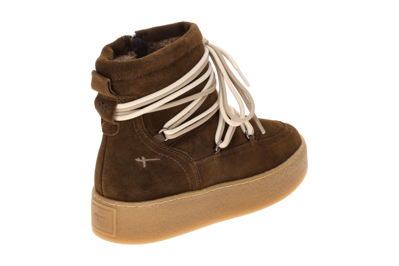 Tamaris Winter Stiefelette Plateau Boots braun Velour 26803