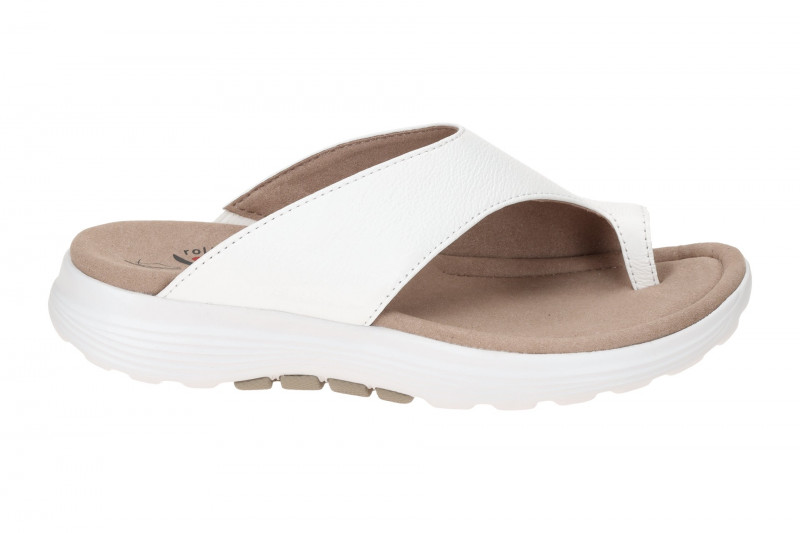 Gabor RollingSoft Pantolette weiß Glattleder 86.812.60