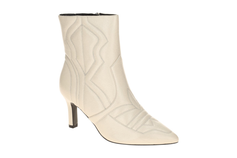 Peter Kaiser Stiefelette weiß offwhite Nappa Stepp Nähte 75333