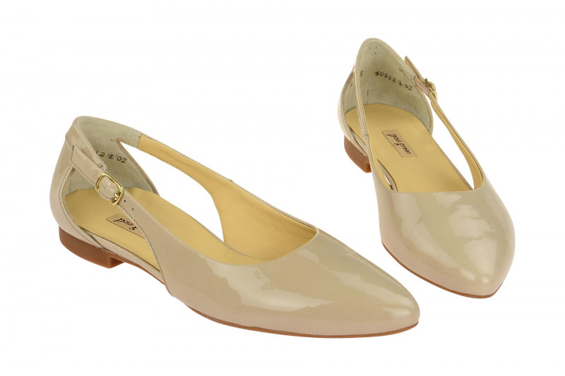 Paul Green Ballerinas Slipper beige Lack 3254