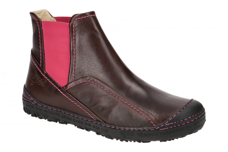 Eject Dass Stiefelette dunkelbraun pink 20756