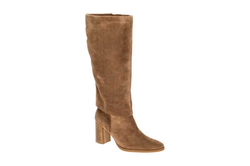 Paul Green Stiefel braun nut Langschaft überlappend 8329