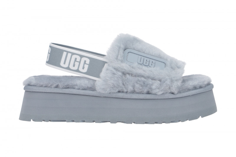 UGG Disco Slide Sandalen Hausschuhe grau ash-fog 1112258
